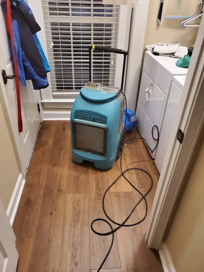 Commercial dehumidifier deployed for Flood Damage Cleanup in Allegan